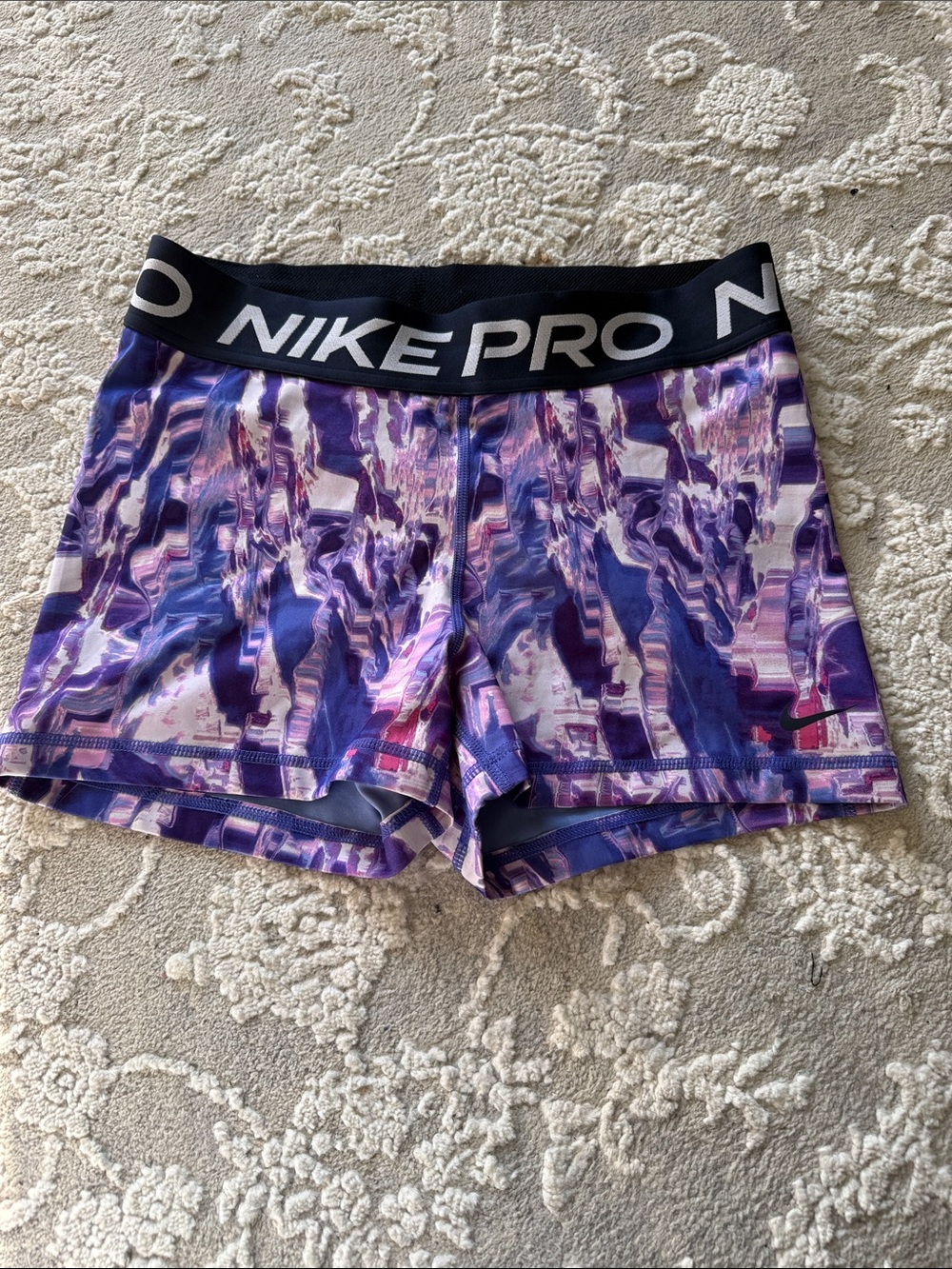 Nike Pro Women's Purple Graphic Performance Shorts